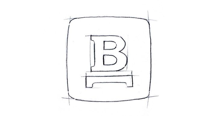 Scribbled B key on a keyboard