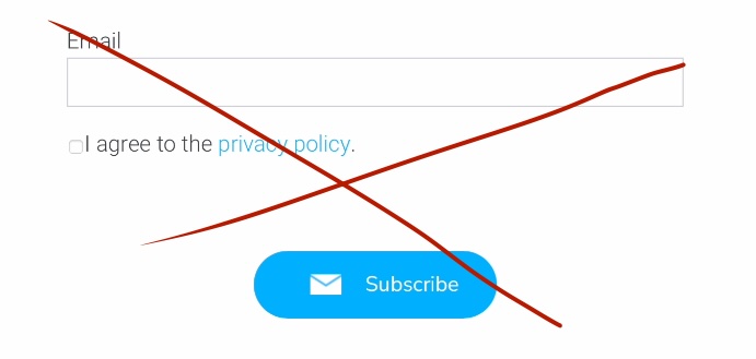 No more subscribe to newsletter